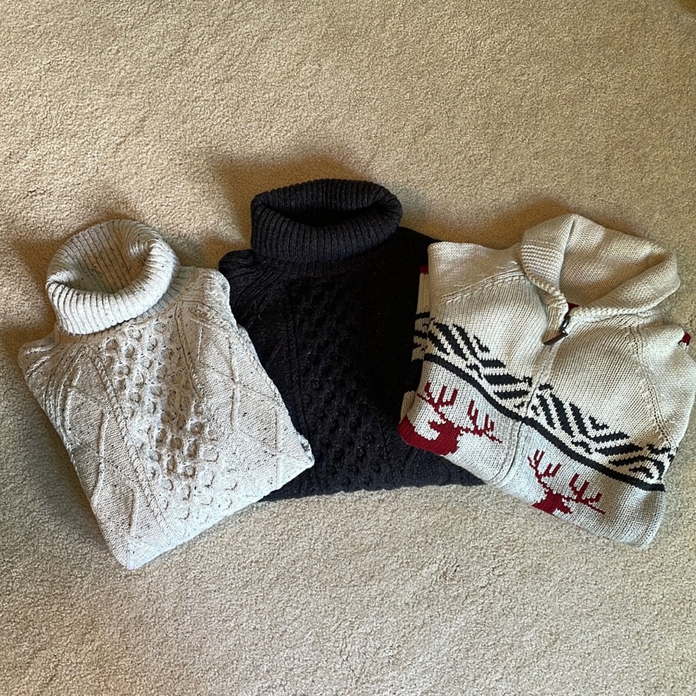 Bundle of 3 WindRiver Sweaters Size Medium, never worn!